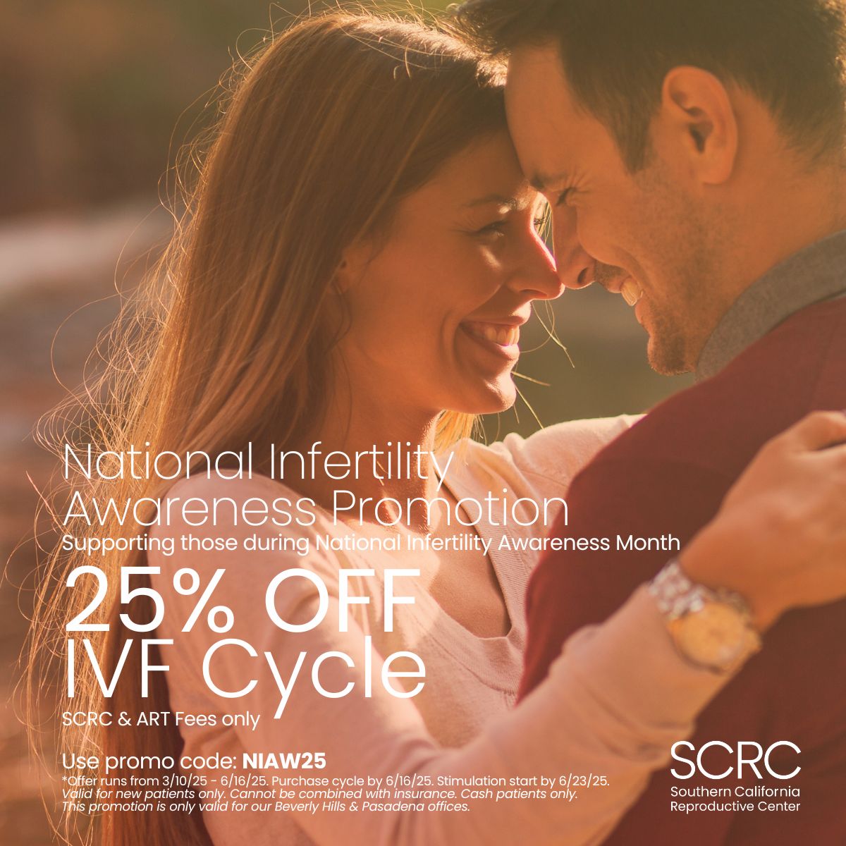 25% Off IVF Cycle during National Infertility Awareness Month