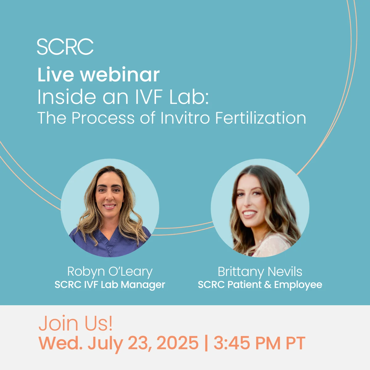 Live Webinar about in's and out's of an Embryology Lab and what to expect on the patient side when freezing embryos on July 23rd at 3:45 pm PT