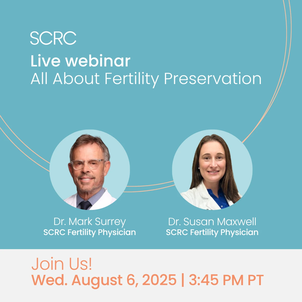 Live Webinar about Fertility Preservation on August 6th at 3:45 pm PT